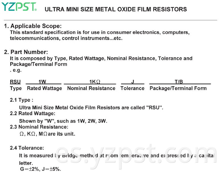 Metal Oxide Film Resistor